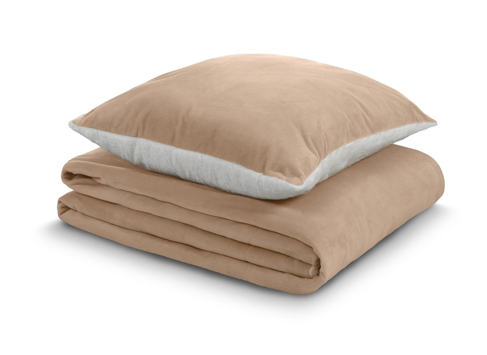 Pledo ir pagalvėlės rinkinys DORMEO Warm hug, rožinės sp., 130 x 190 cm