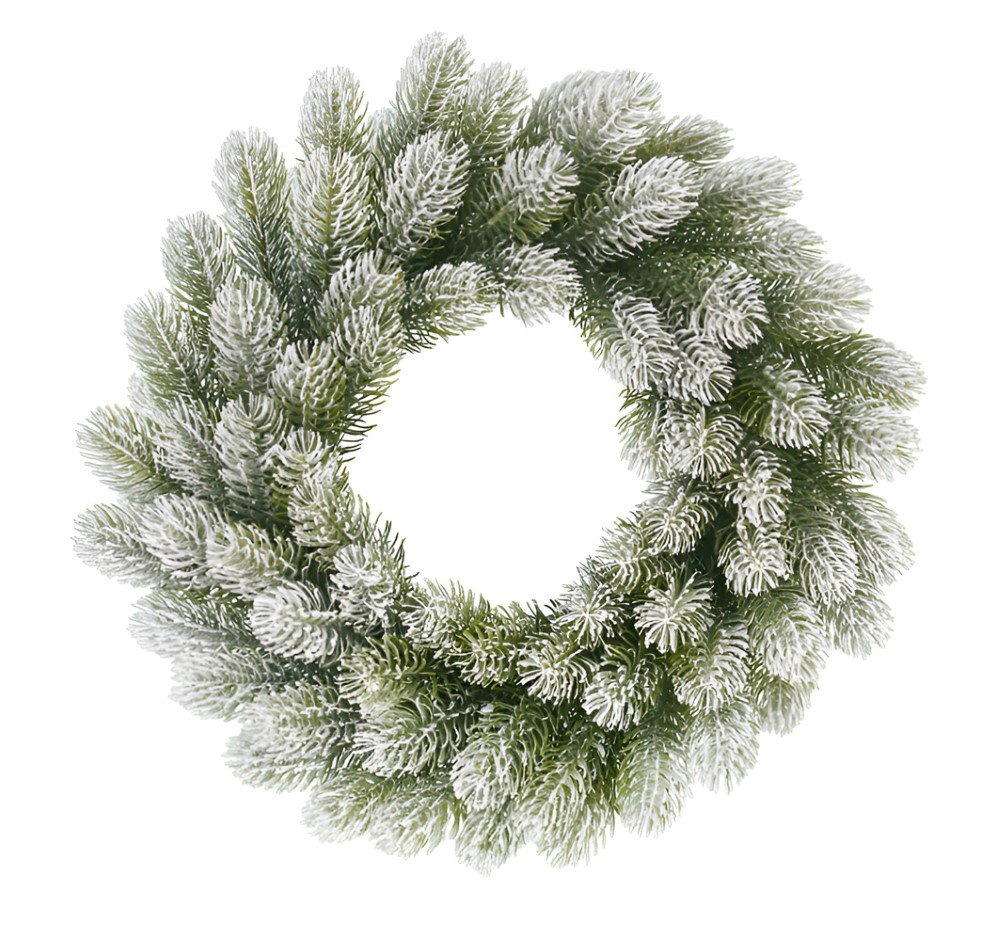 Kalėdinis vainikas NOVELLY HOME, Snowy Grand Fir, padengta sniegu, 45 cm