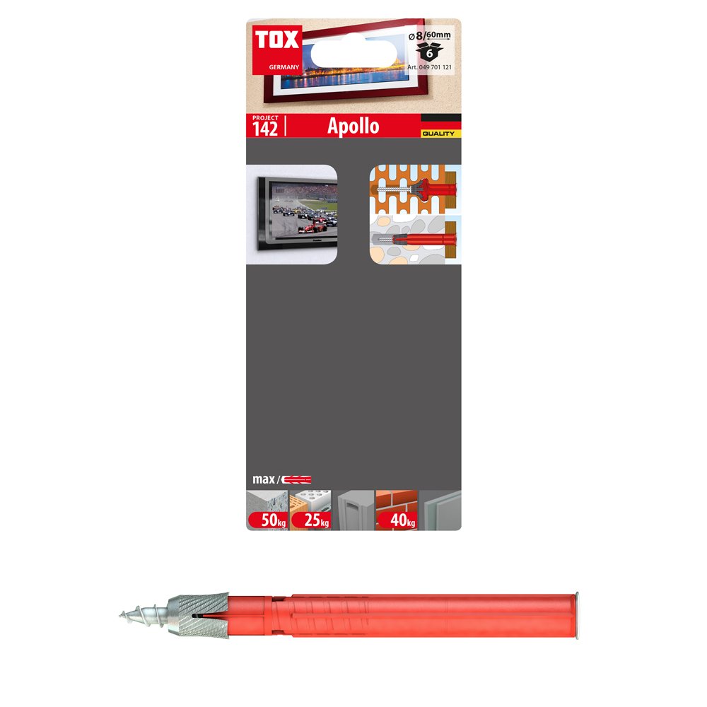 Rėminis universalus kaištis TOX Apollo, 8/60, 6vnt.
