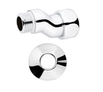 Ekscentrinė prijungimo jungtis WELLMER, chromuota, blizgi su veržlė MF, 3/4" x 1/2", 10313B