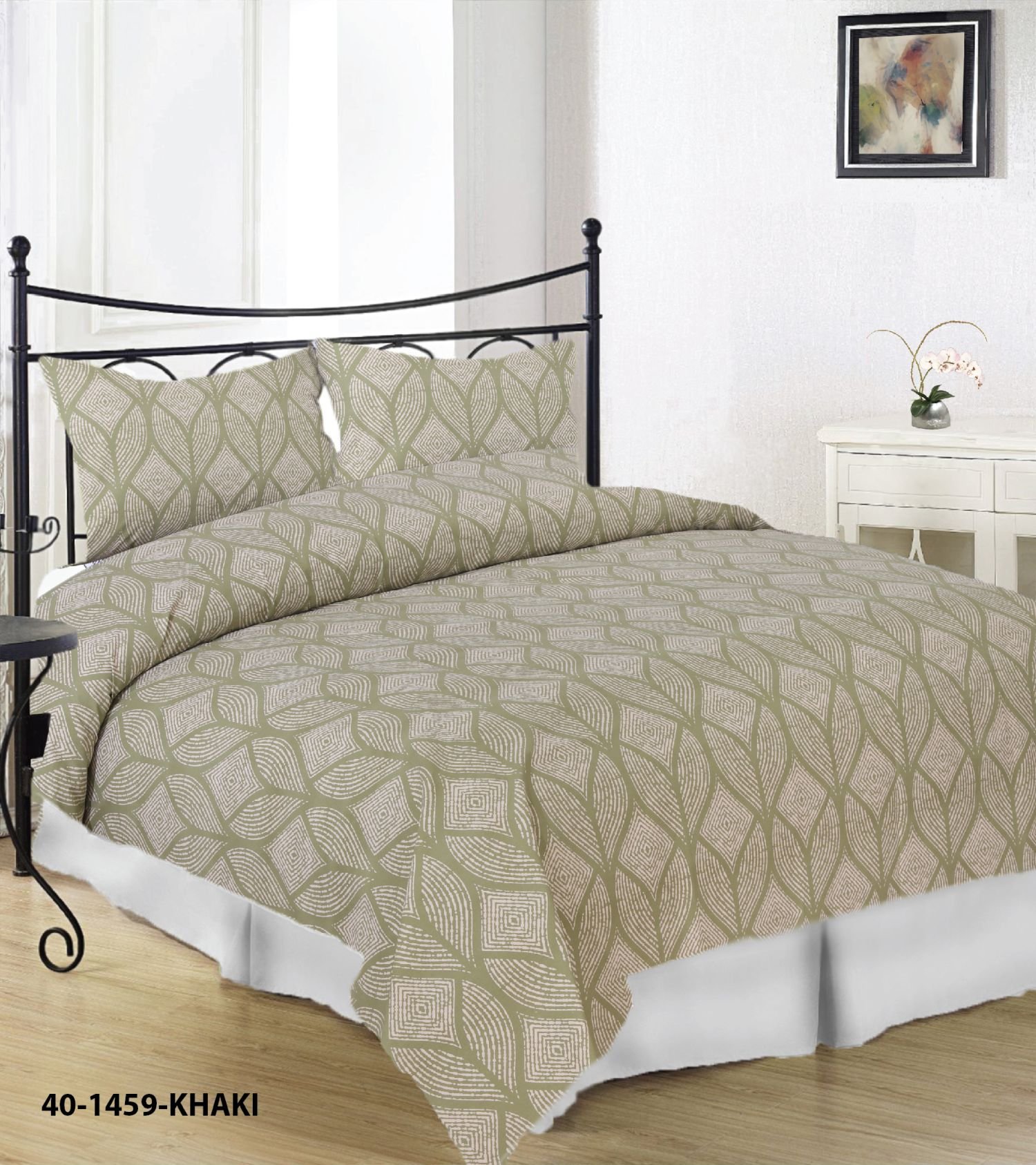 Patalynės komplektas Spalvotas Sapnas, 200 x 220, 50 x 70/20 cm, rusvai žalsva sp.