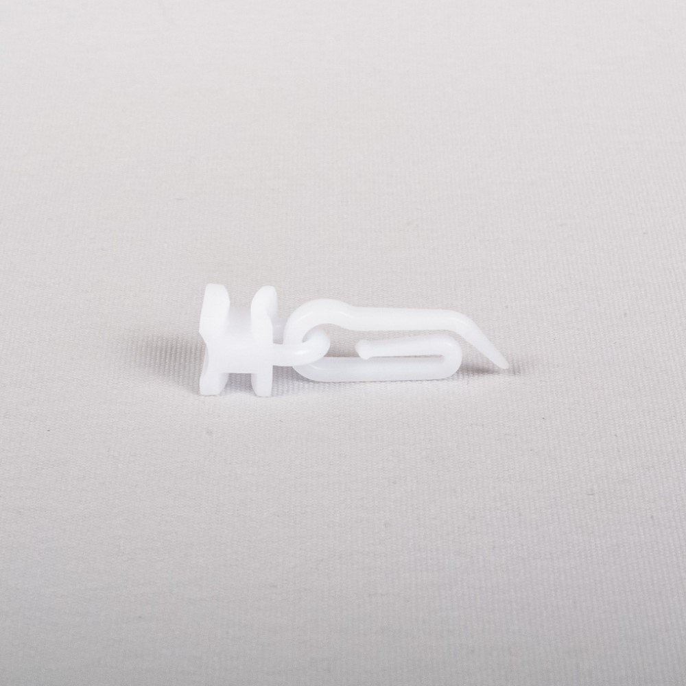 Kilputės HESORA, plastikinės, slankiojančios, su viengubu kabliuku, baltos sp., 1 pak./30 vnt., Nr. 2503