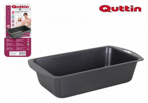 Stačiakampė kepimo forma, juodos sp., neprideganti danga Non-stick, 28 x 15 x 7 cm, 0,5 mm