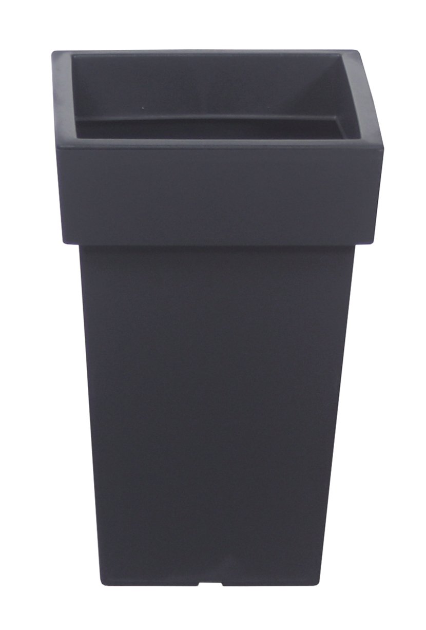 Plastikinis lauko vazonas LOFLY SQUARE, 23,4 x 23,4 x 35,6 cm., antracito sp.