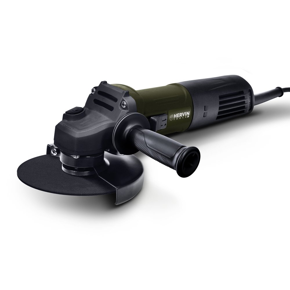 Kampinis šlifuoklis HERVIN TOOLS+, galia 850 W, 125 mm, 3 m minkštas laidas, JD100-6A-850W