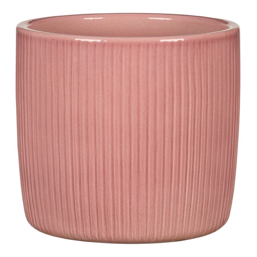 Kambarinis keraminis vazonas SCHEURICH Lychee (909/15), rausvos sp., vazono skersmuo 15 cm.