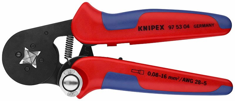 Laidų antgalių užspaudimo replės KNIPEX, 0,08 -10+16 mm²