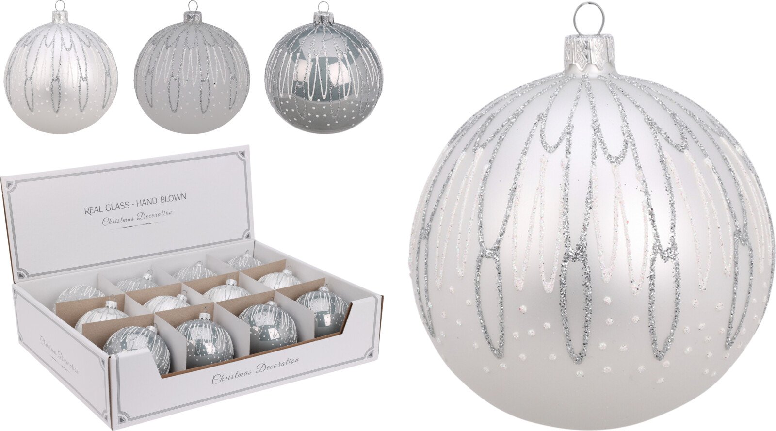 Eglutės žaisliukas, 3 skirtingų sp., skersmuo 8 cm