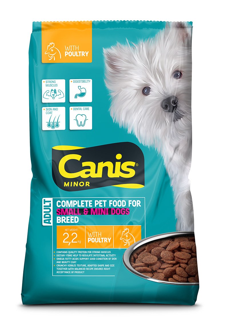 Sausas šunų ėdalas CANIS Minor, su vištiena, 2,2kg