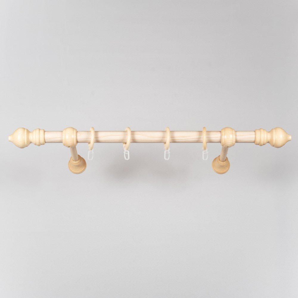 Sieninis karnizas HESORA Su Mediniais Galais, Skersmuo 28 mm, ilgis 2,0 m, alksnio spalvos