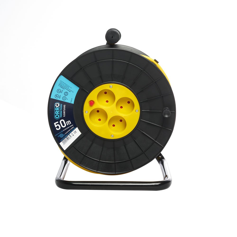 Ilgiklis ritė ORRO, 4 lizd., 50 m, be įž., 2x1.5, 53050-15