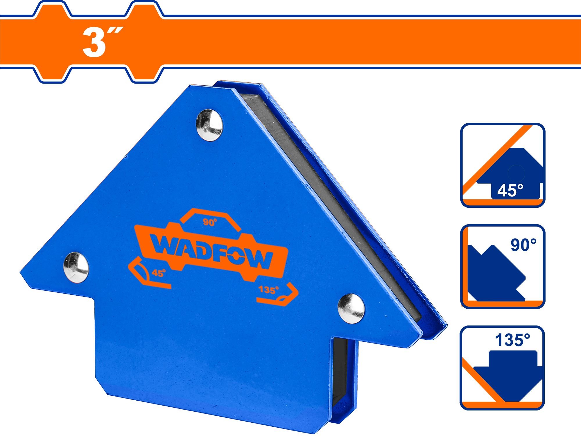 Suvirinimo laikiklis WADFOW, magnetinis, 45°, 90°, 135°, 11,4 kg, WMC1603