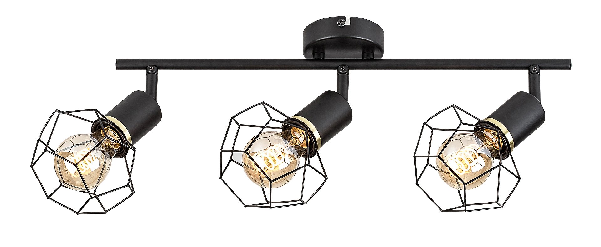 Kryptinis šviestuvas RABALUX Fran 71067, E27 3x MAX 40W, skermuo 120 mm, IP20, 230V, 50Hz, matinės juodos sp.