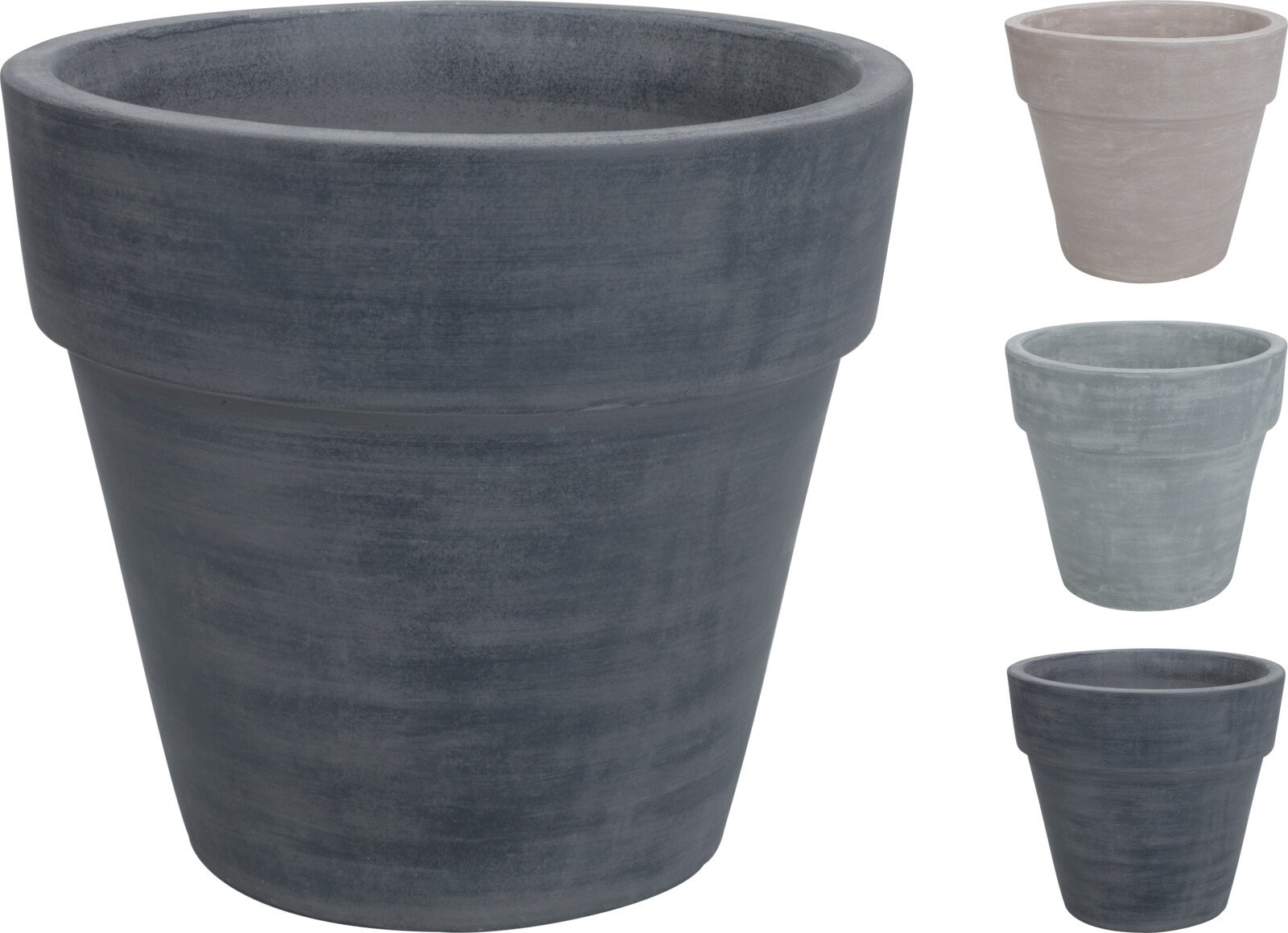 Lauko vazonas, tamsiai pilkos sp., 35 x 35 x 31 cm.