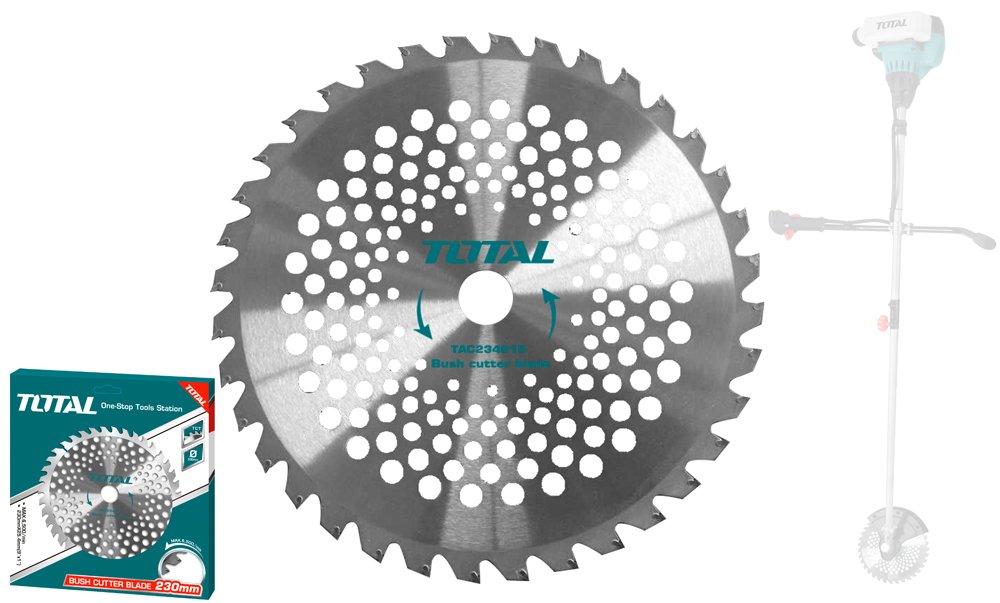 Pjovimo diskas TOTAL TAC234615, benz. krūmapjovei, skersmuo 25,4mm, 40T, 230mm
