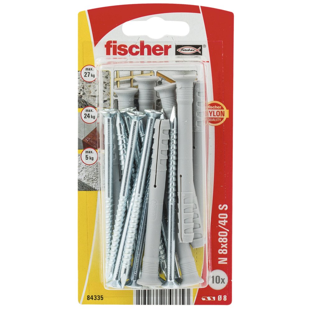Kalami kaiščiai FISCHER, 8 x 80 mm, 10 vnt.