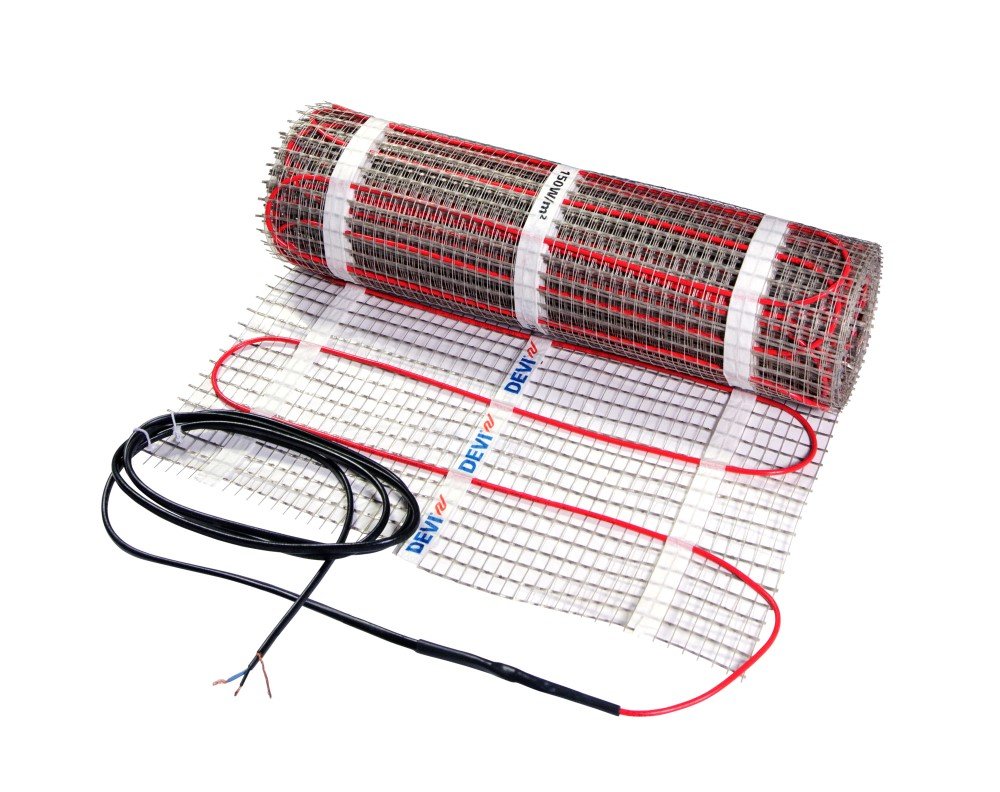 Grindų šildymo kilimėlis DEVIcomfort DTIR-150T, plotas 1 m² (0,5 x 2 m), galia 150 W, 83030562