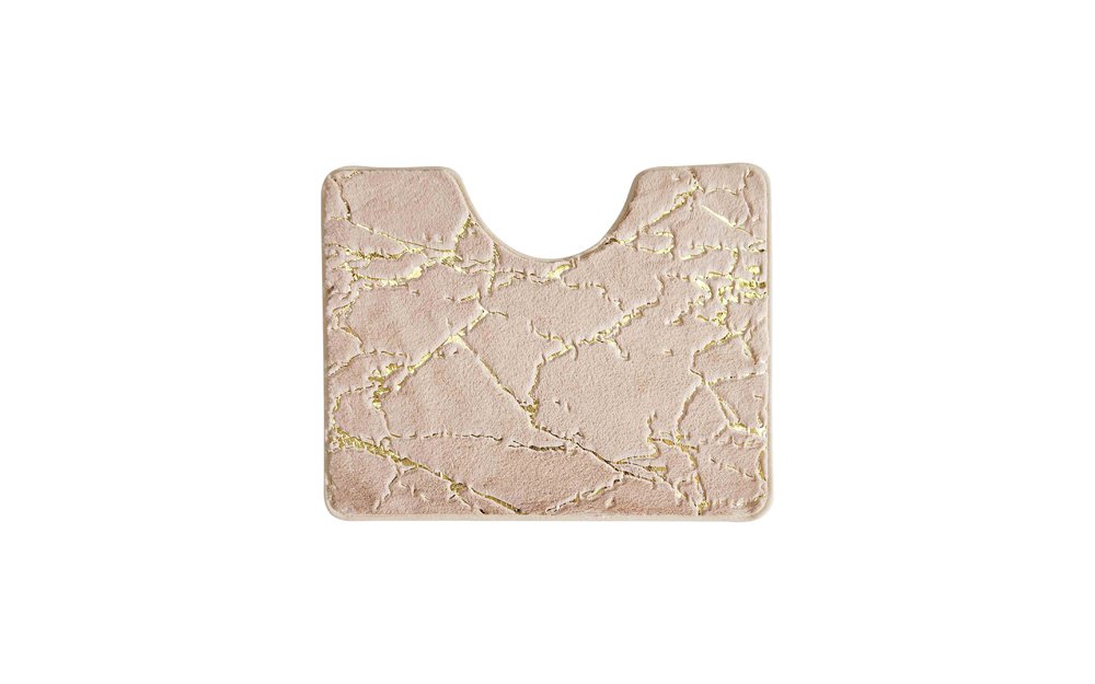 Tualeto kilimėlis BENEDOMO, 60 x 50 cm, dirbtinis triušio kailis, poliesteris, smėlio sp.