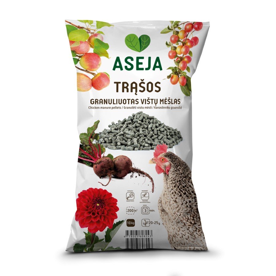 Granuliuotas vištų mėšlas ASEJA 6506-07, 10 kg