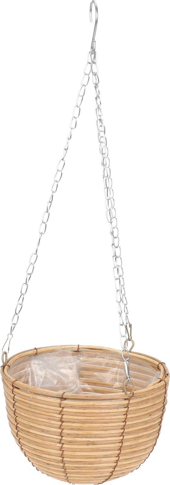 Lauko vazonas, pintas, pakabinamas, rudos sp., 25 x 25 x 15 cm.