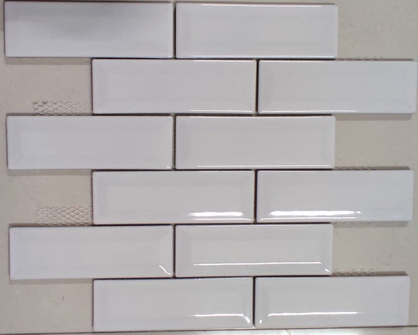 Mozaika INCA MOSAICS Brick, 293 x 293 x 6 mm, 13 vnt./dėž., akmens masės, glazūruota, spl. balta blizgi