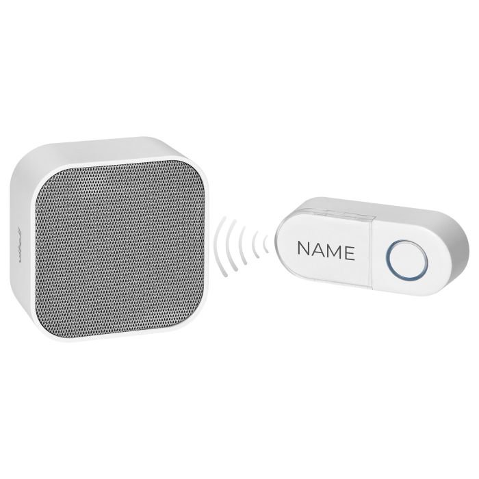 Skambutis bevielis ORNO Tela Ac, nuotolis 150m, 230V AC, 38 melod., diapazonas 60-85dB, baltos sp.