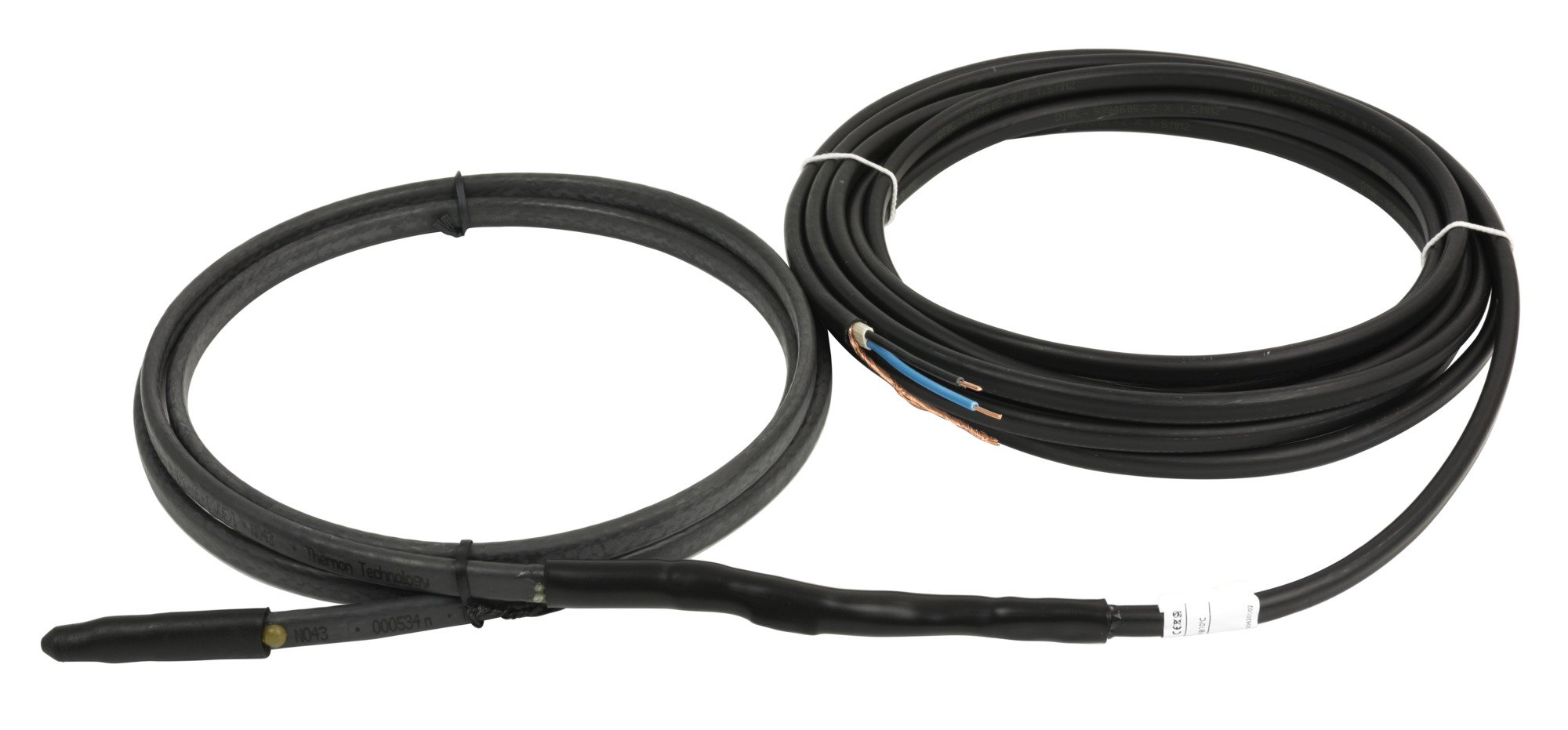Savireguliuojantis šildymo kabelis su pajungimo laidu stogų, latakų ir lietvamzdžių apsaugai nuo apledėjimo DEVIiceguard™ 18 Readymade, 23 m, 414 W (10 °C), 230 V, 98300841