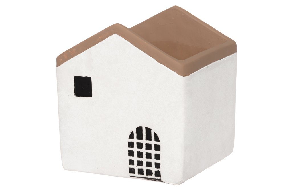 Lauko vazonas 4Living NAMAS, baltos sp., 18 x 18 x 20 cm.