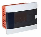 Automatinių išjungiklių skydelis MIRSA M4054, 6 modulių, įleidžiamas, baltas su skaidriomis durelėmis, IP40, 120x170x100mm