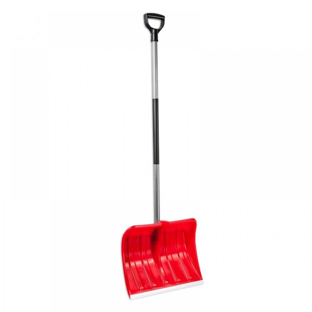 Sniego kastuvas, plotis 44 cm, aukštis su kotu 135 cm, apsauginė aliuminė juosta, metalinis 28 mm skersmens kotas, svoris 1,4 kg