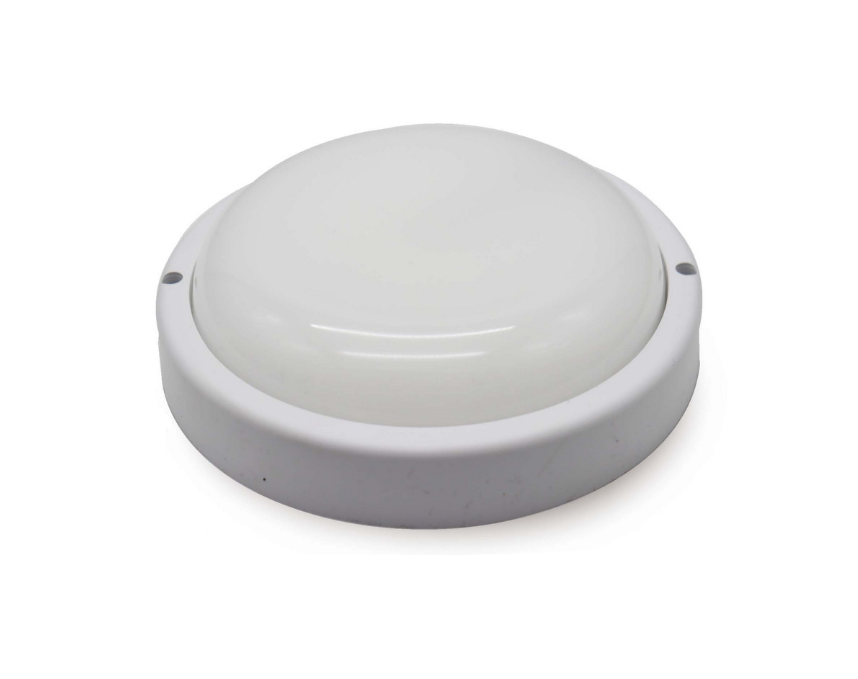 Specialiųjų patalpų LED šviestuvas ORRO BL150CP04-M, 12W, 840 lm, IP54, su mikrobangų judesio davikliu, virštinkinis, baltos sp., apvalus, A171500007