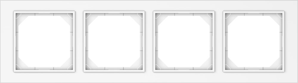 Rėmelis VILMA Qr1000 R04 Fit Line, 4 vietų, baltos sp.