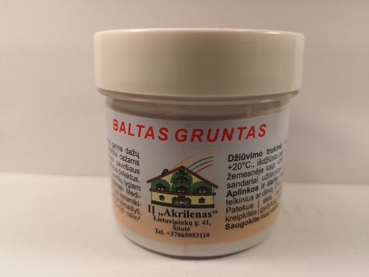 Baltas gruntas AKRILEN, 120 ml