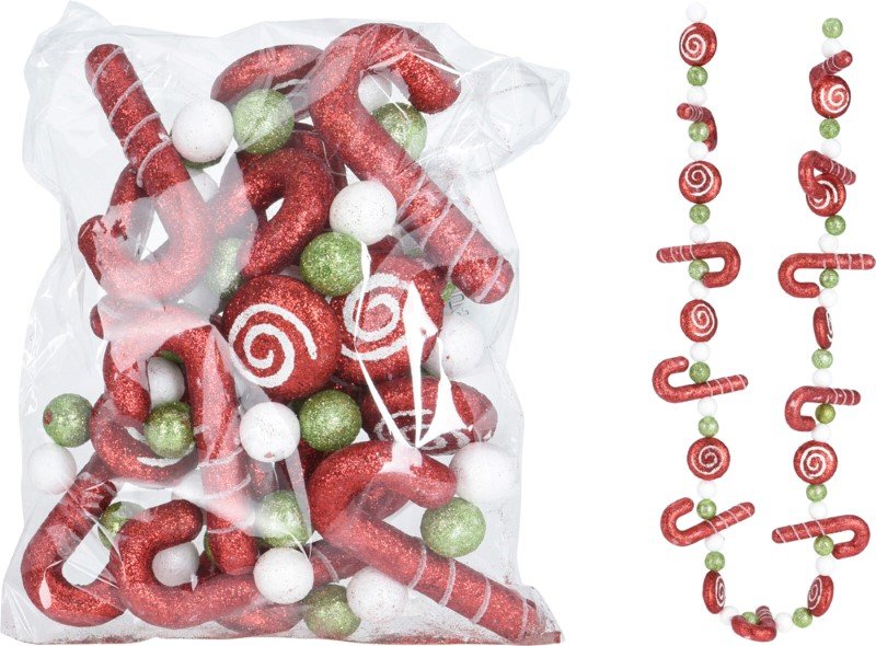 Girlianda Saldainiai, 140 cm, raudonos sp.