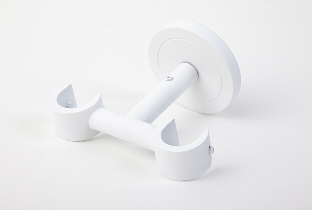 Karnizo laikikliai MARDOM Fusion, skersmuo 19 mm, dvigubas, lubinis, spl. Balta