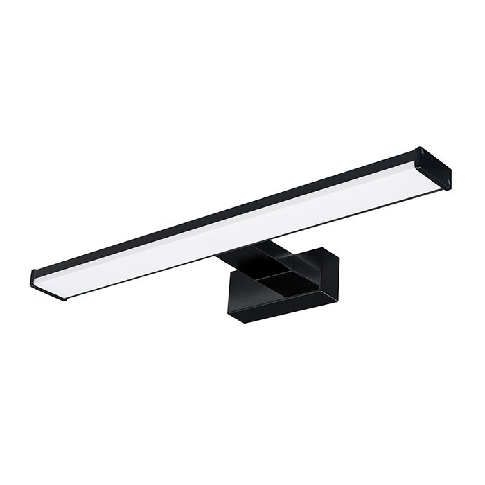 Sieninis veidrodžių ir paveikslų šviestuvas HOROZ Leylek, LED, 8W, 230V, 4200K, 720lm, IP44, 400 x 45 x 120 mm, juodos sp.