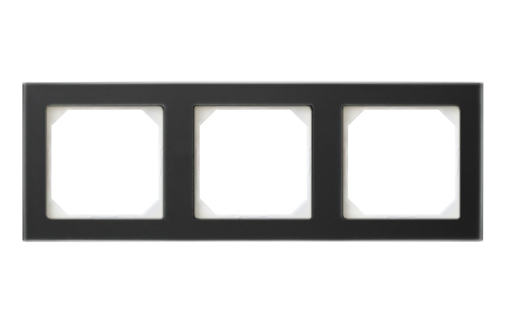 Rėmelis LIREGUS Epsilon, 3 vietų, matinės juodos sp., K14-245-03.E/BG 