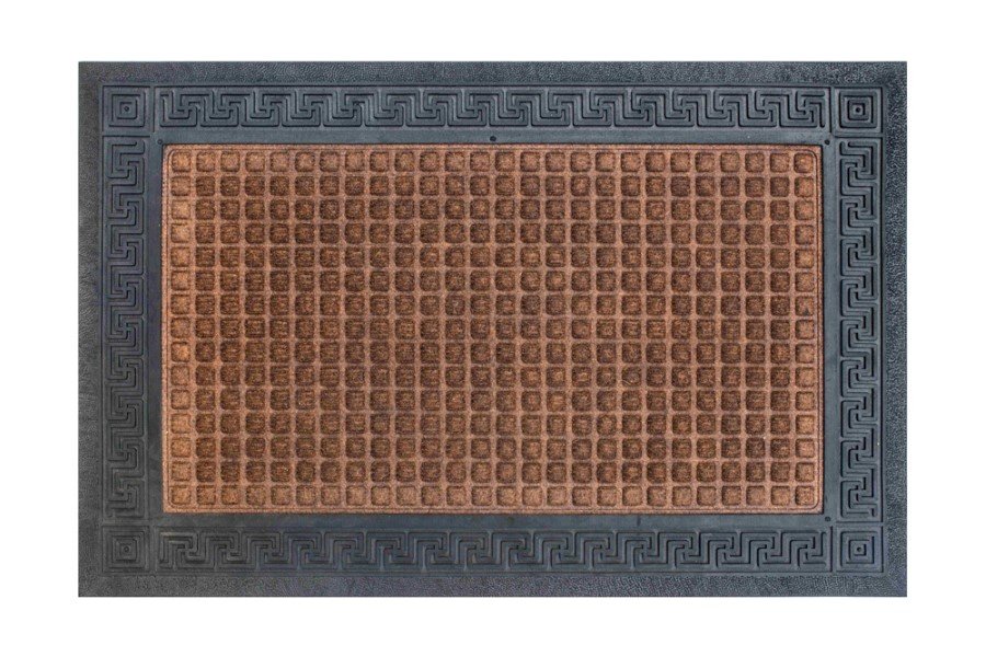 Kilimėlis RICCO Atena, 40 x 60 cm, 100% PP ant guminio pagrindo, rudos spl., 833-101