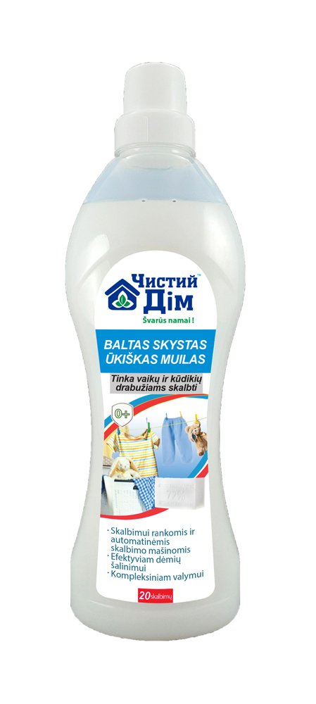 Skystas ūkiškas muilas, 1 l, baltas