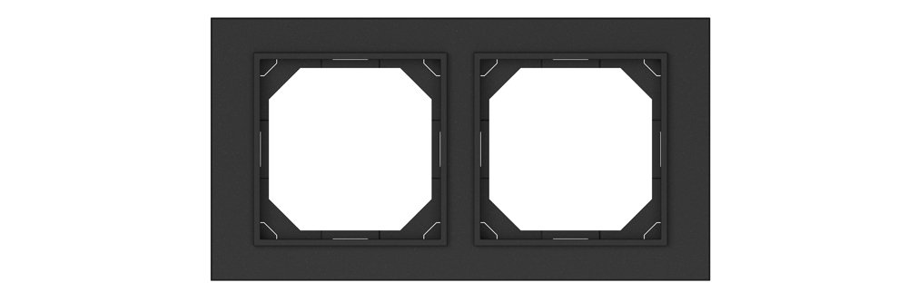 Rėmelis VILMA Qr1000 R02 Fit Line, 2 vietų, matinės juodos sp.