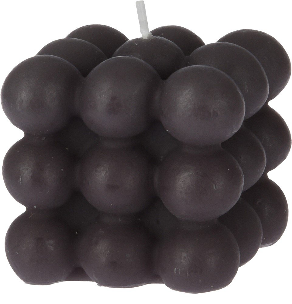 Žvakė, kvadratas iš burbuliukų, antracito sp., 6 x 6 x 5,5 cm