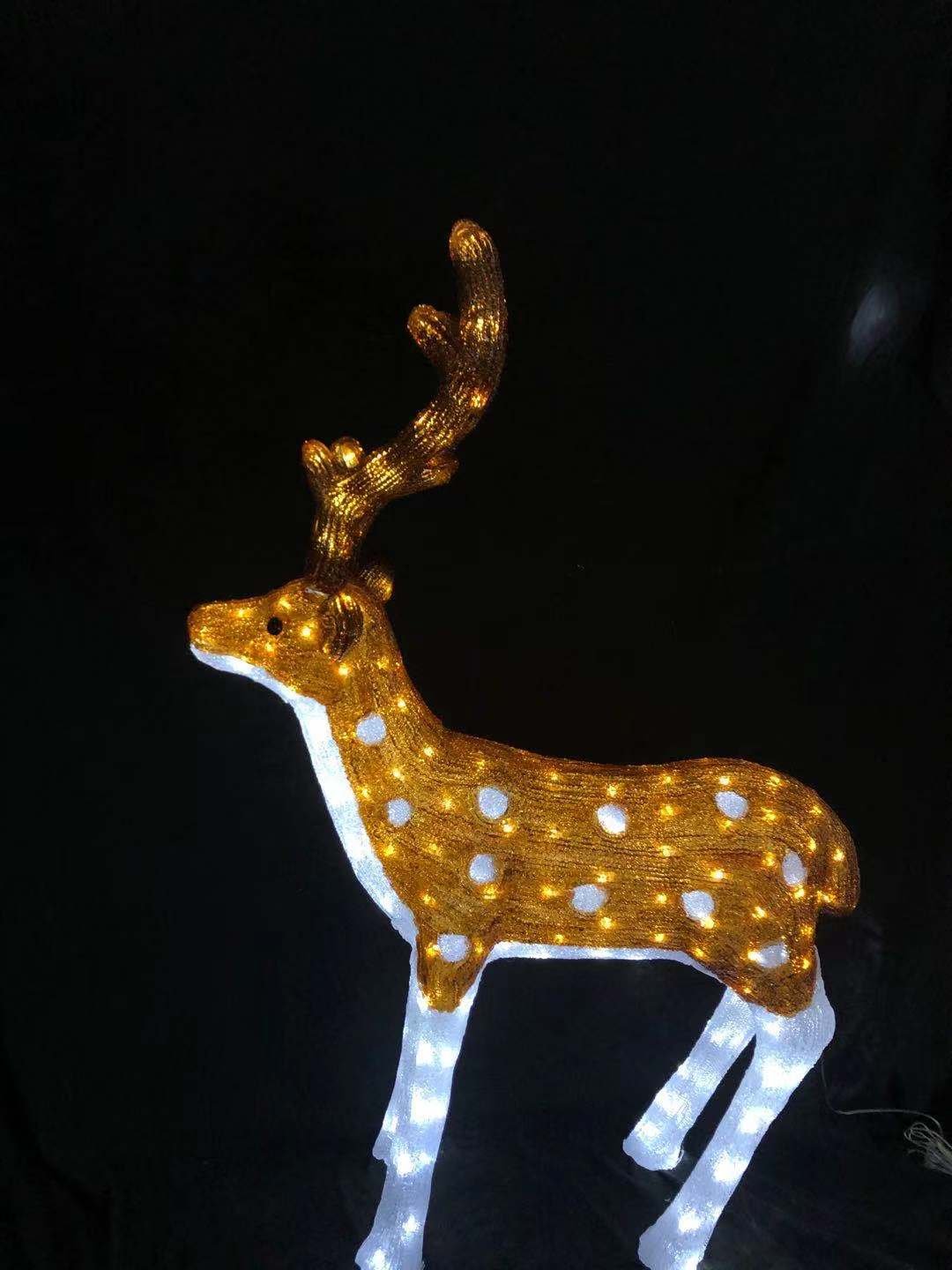 Šviečianti dekoracija SUNLUX D200L-AC-NEW1, elnio formos, 200 LED, aukštis 100 cm, balta spalva, tinka naudoti lauke, IP44