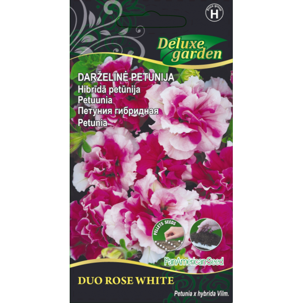 Gėlių sėklos, petunija darželinė Dou rose white (K), 08014, H