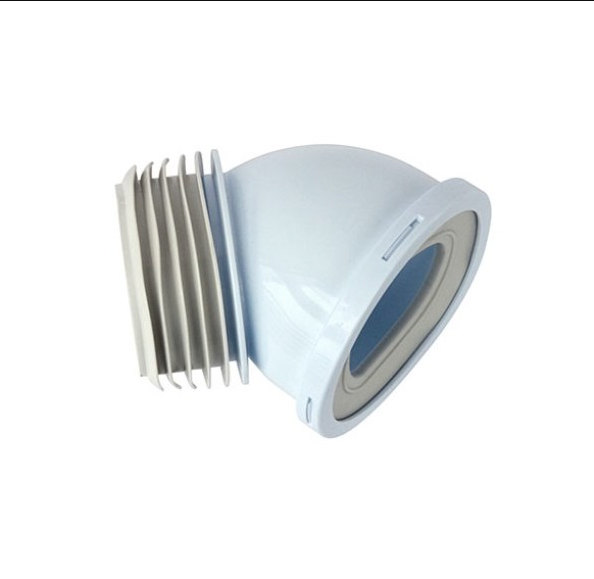 Alkūnė klozetui ANI, 45 laipsnių, skersmuo 110 mm, trumpesnė, kilmės šalis Lietuva