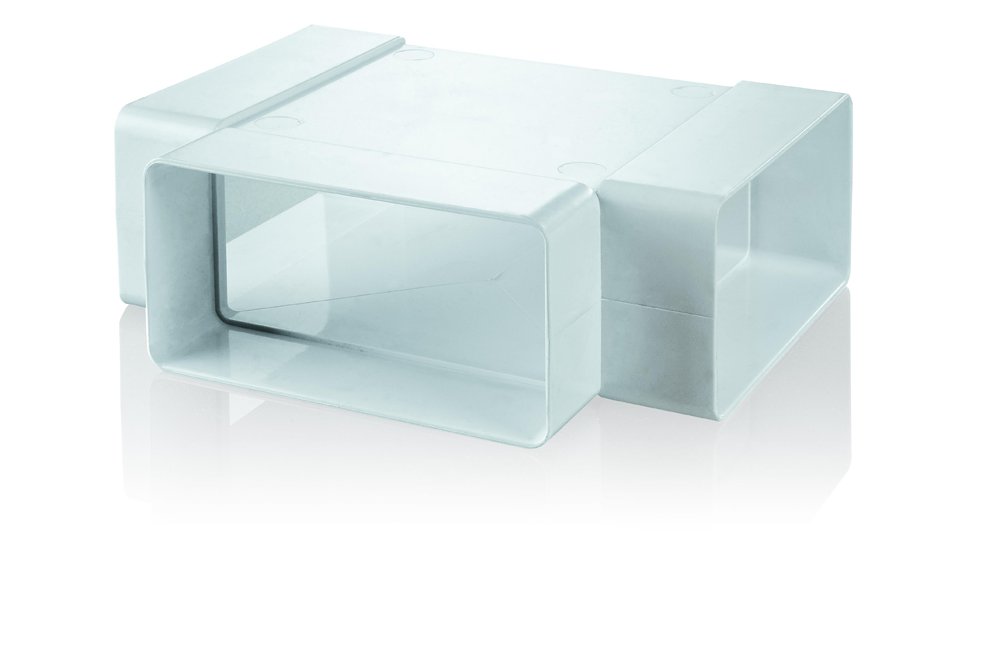 Ventiliacinis trišakis PLASTIVENT, 55 x 110, atšakos kampas 90°, plastikinis, baltas, 535P