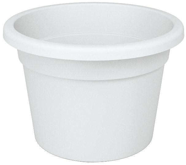 Plastikinis vazonas PREMIUM, baltos sp., 21,9 x 15,7 cm.
