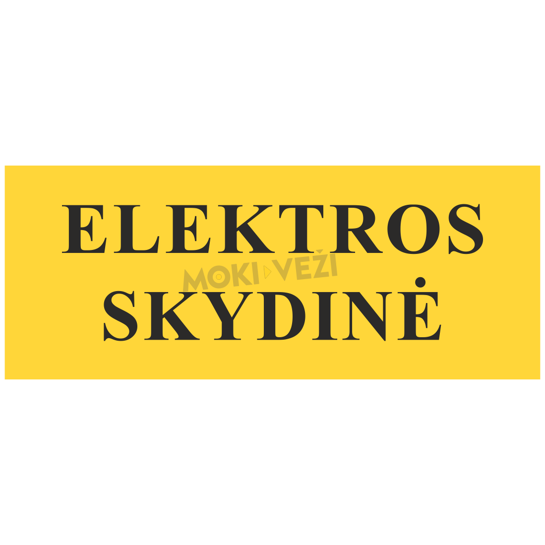 Informacinis ženklas, elektros skydinė, 100 x 300 mm, lipdukas