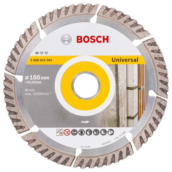 Deimantinis pjovimo diskas BOSCH Universal, 150x22.23 mm