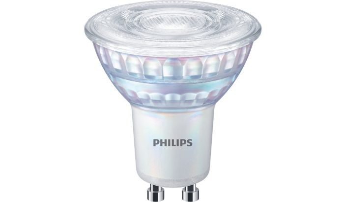 LED lempa PHILIPS, 6,2W (=80W), GU10, 220-240V, 3000K, 36°, 575 lm, dimeriuojama