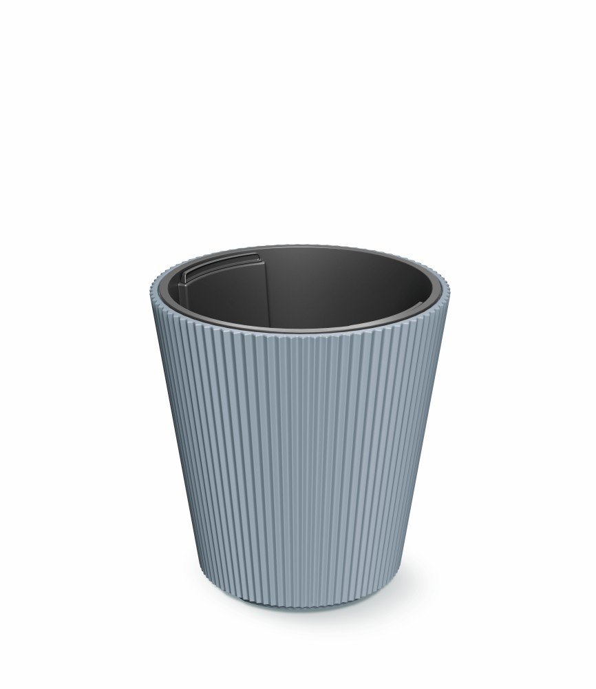 Plastikinis lauko vazonas Milly, pilkos sp., 29,9 x 29,9 x 31,1 cm.